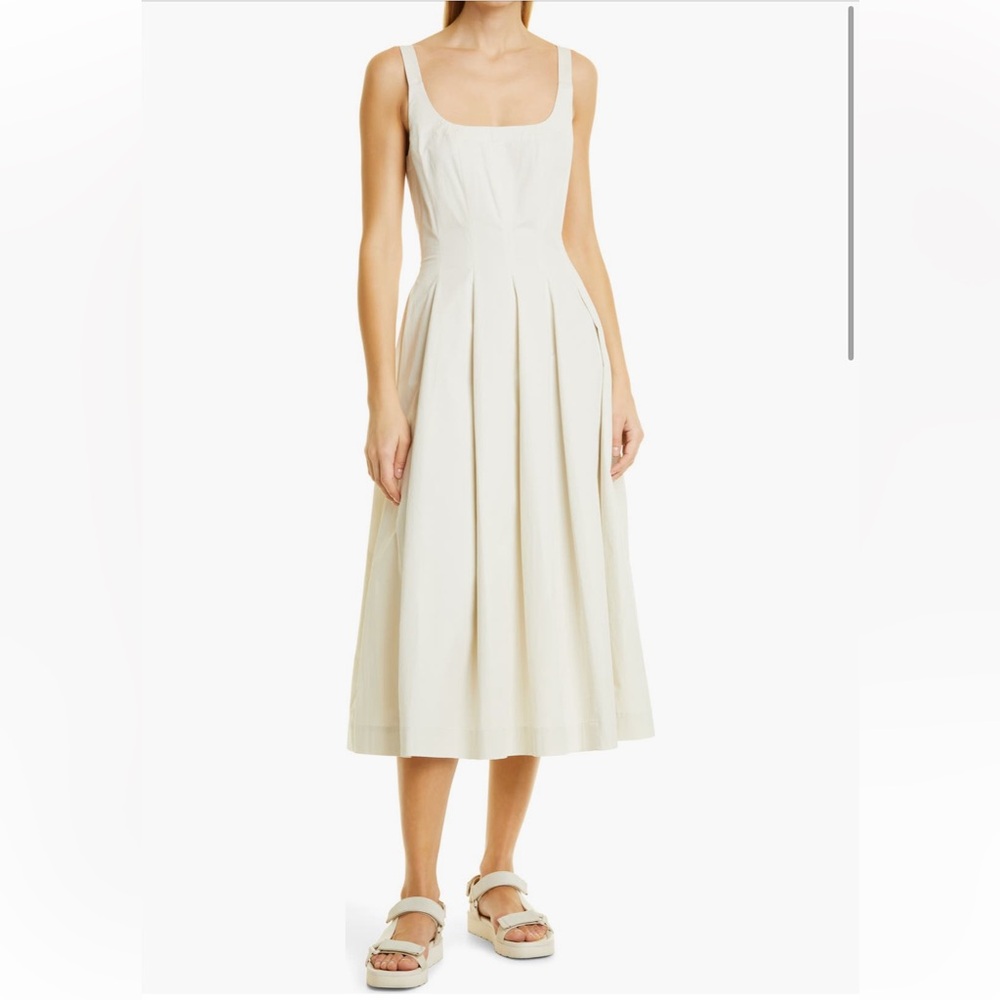 Vince Paneled Stretch Cotton Dress
